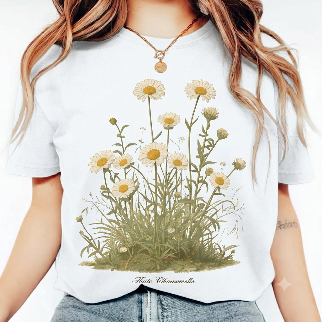 Daisy Meadow T‑Shirt — Vintage Wildflower Graphic Tee