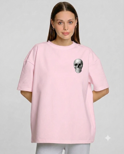 Skull Crest T-Shirt — Gothic Skull Chest & Ornate Back Print